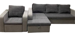 Комплект мягкой мебели: угловой диван + кресло. 11750