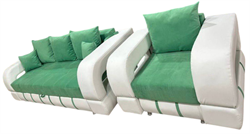 Комплект мягкой мебели: прямой диван + кресло. 11751