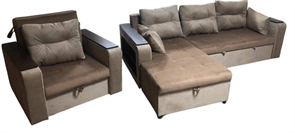 Комплект мягкой мебели: угловой диван + кресло 11745